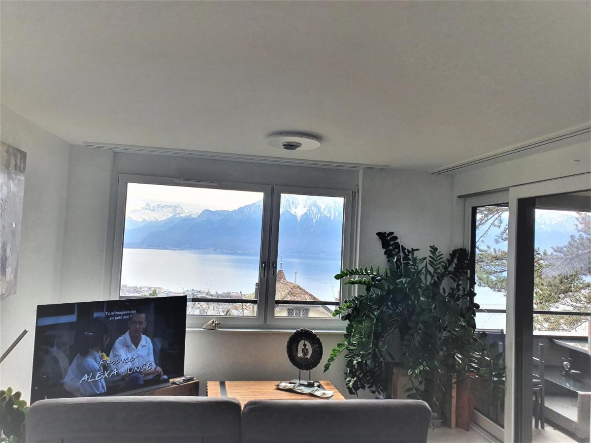 Apartmán Wonderful View Of Lake Geneva Chardonne Exteriér fotografie